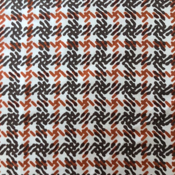 Yves Saint Lauren Couture Silk Square Scarf Neutral Colors Houndstooth pattern - Picture 13 of 16